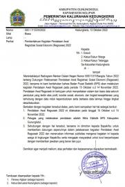 Pendataan Awal REGSOSEK Tahun 2022